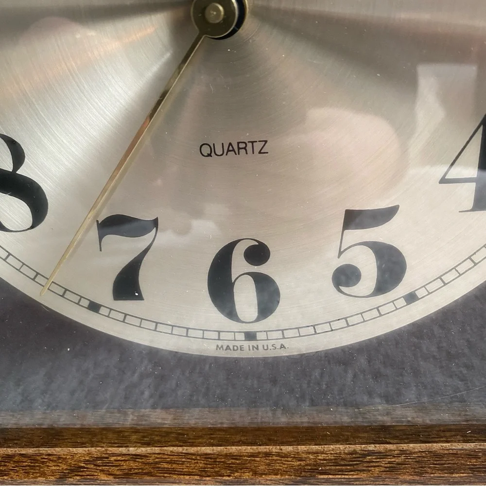 Vintage World Clock 11 in Square Shadowbox Clock Quartz Made In USA